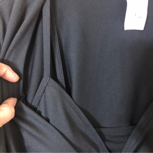 Women's 22 Dolfin Aquashape UPF 50+ Solid Surplice One-Piece Swim Romper NWT - Picture 7 of 9